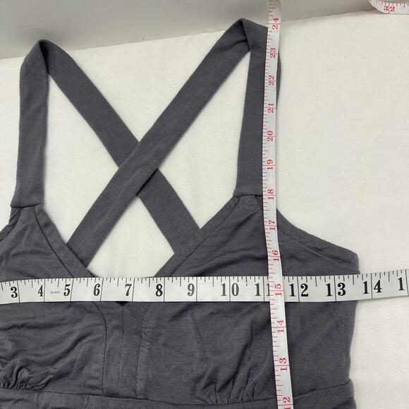 Y2K 2000s Guess grey purple babydoll camisole criss cross back Sz S summer top - Picture 6 of 6